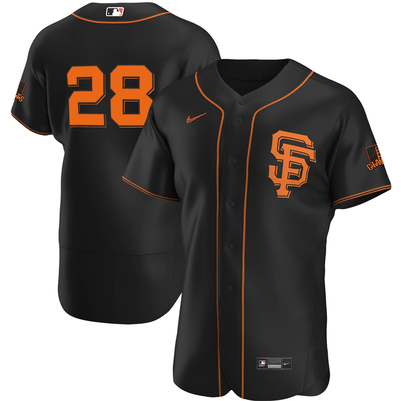 2020 MLB Men San Francisco Giants #28 Buster Posey Nike Black Alternate 2020 Authentic Player Team Jersey 1->san francisco giants->MLB Jersey